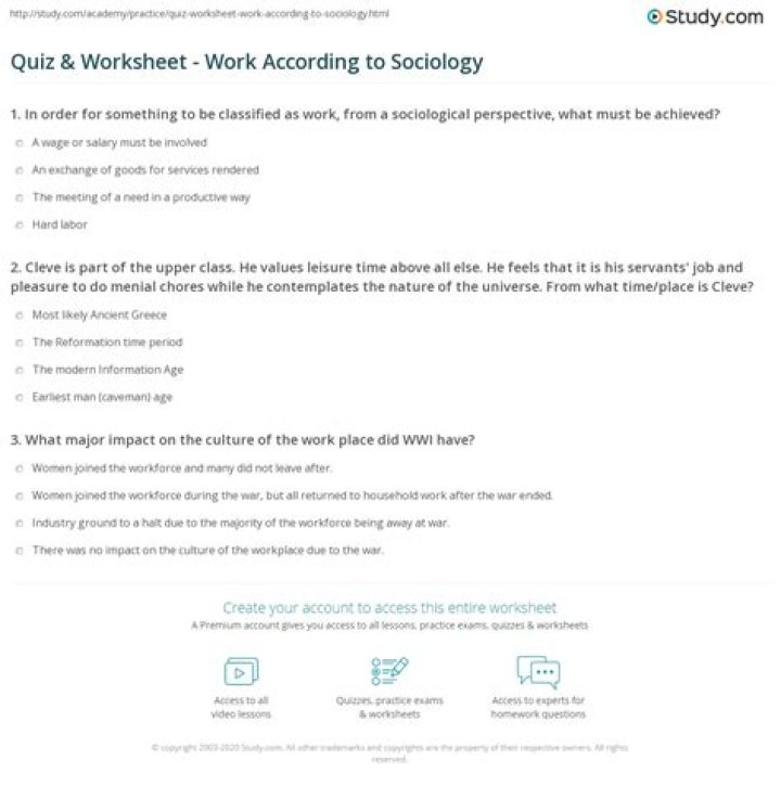 What is work according to sociology?