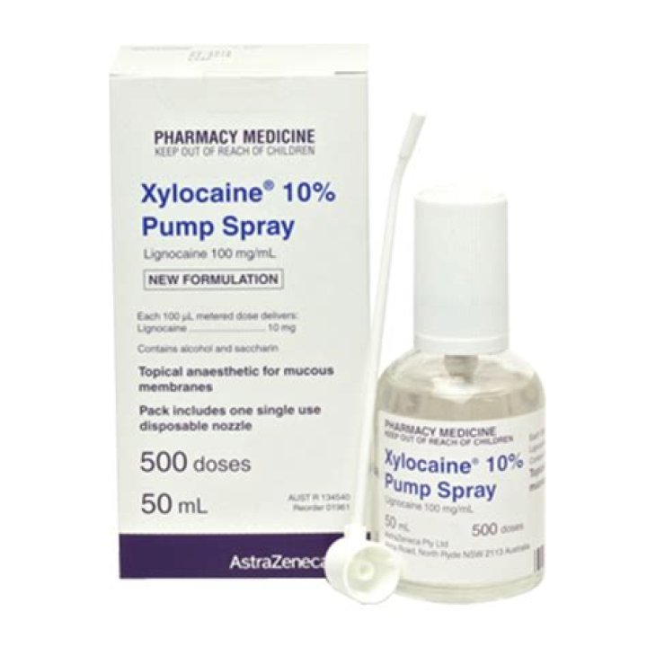 What is Xylocaine pump Spray used for?