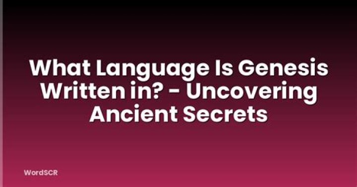 What language is Genesis written?