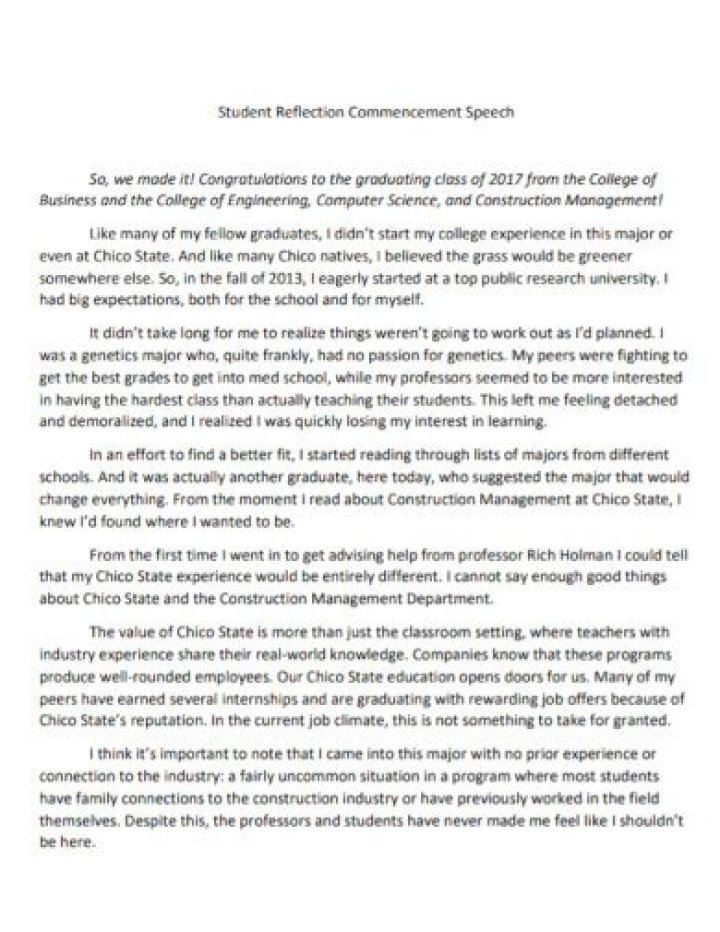 What makes a good commencement speech?