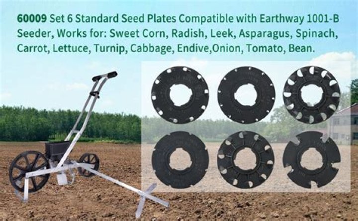 What seed plates come with EarthWay seeder?