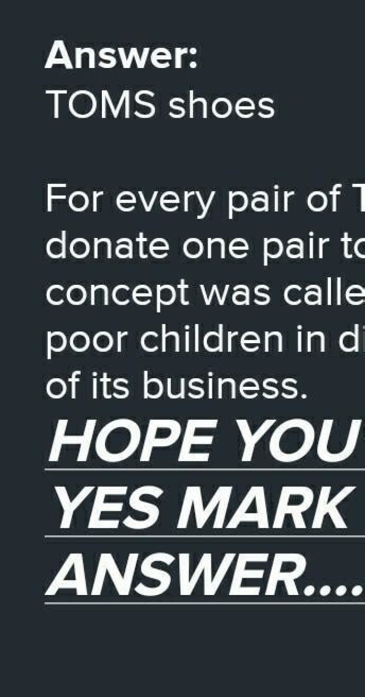 What shoe company donates a shoe pair one purchase of one pair?