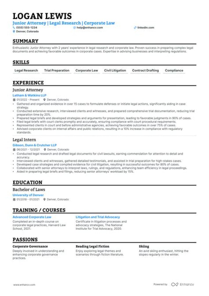 What should a lawyer put on resume?