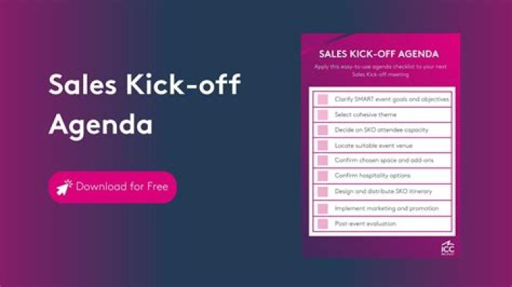 What should a sales kick off include?