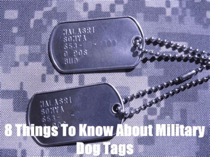 What should be on military dog tags?