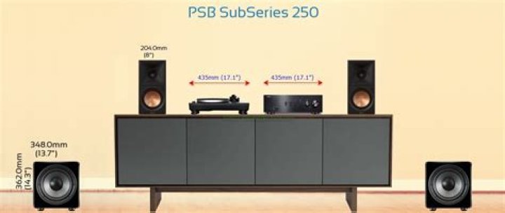 What size amplifier does the PSB subseries 250 use?