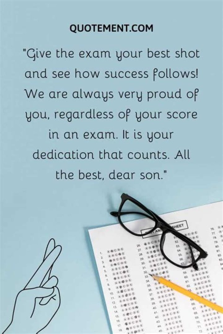 What to say after taking an exam?