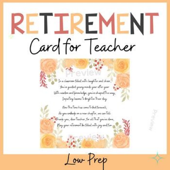 What to write in a card for a retiring teacher?