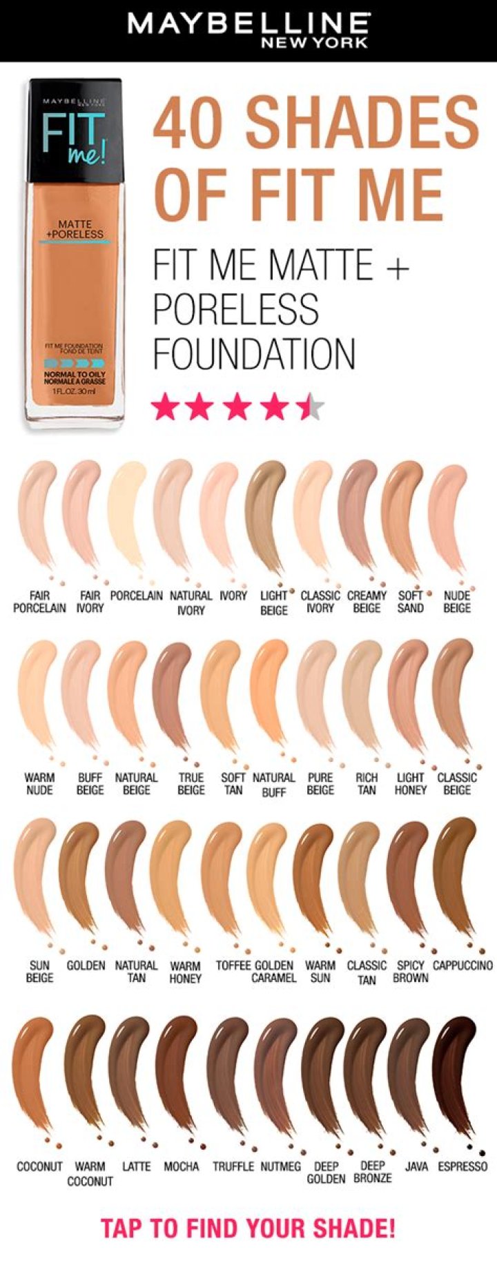 What undertone is Maybelline Fit Me 240?