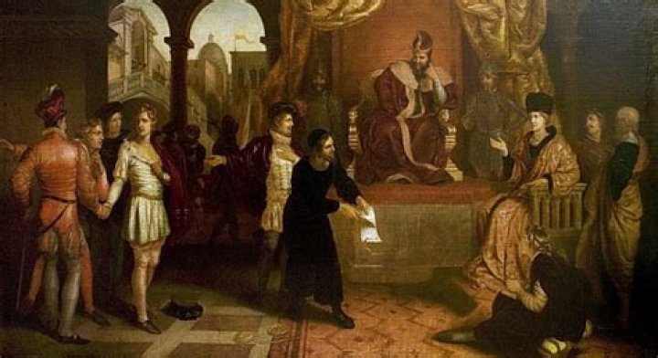 What was the scene about in The Merchant of Venice Act IV Scene 1?