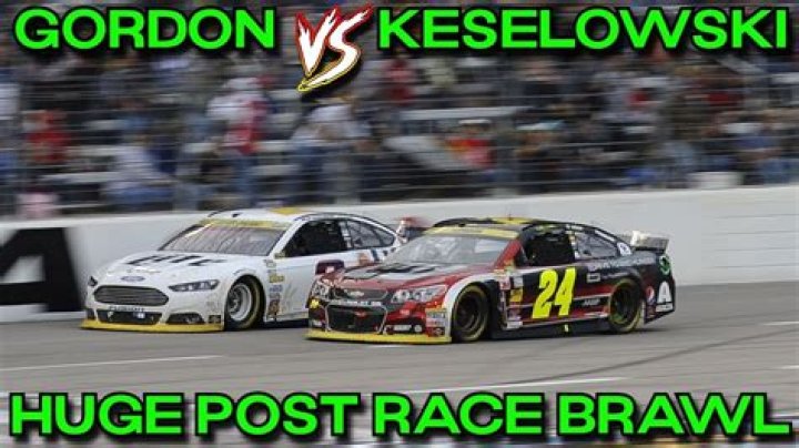 When did Jeff Gordon and brad Keselowski fight?