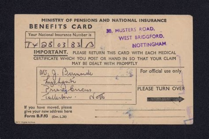 When did National Insurance cards start?