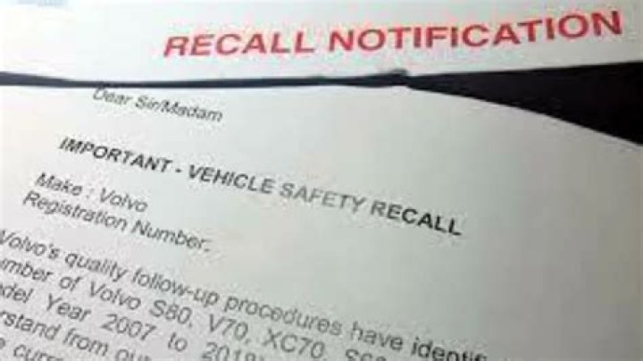 When is a recall issued on a vehicle?