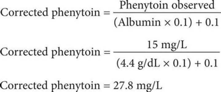 When should phenytoin be corrected for albumin?