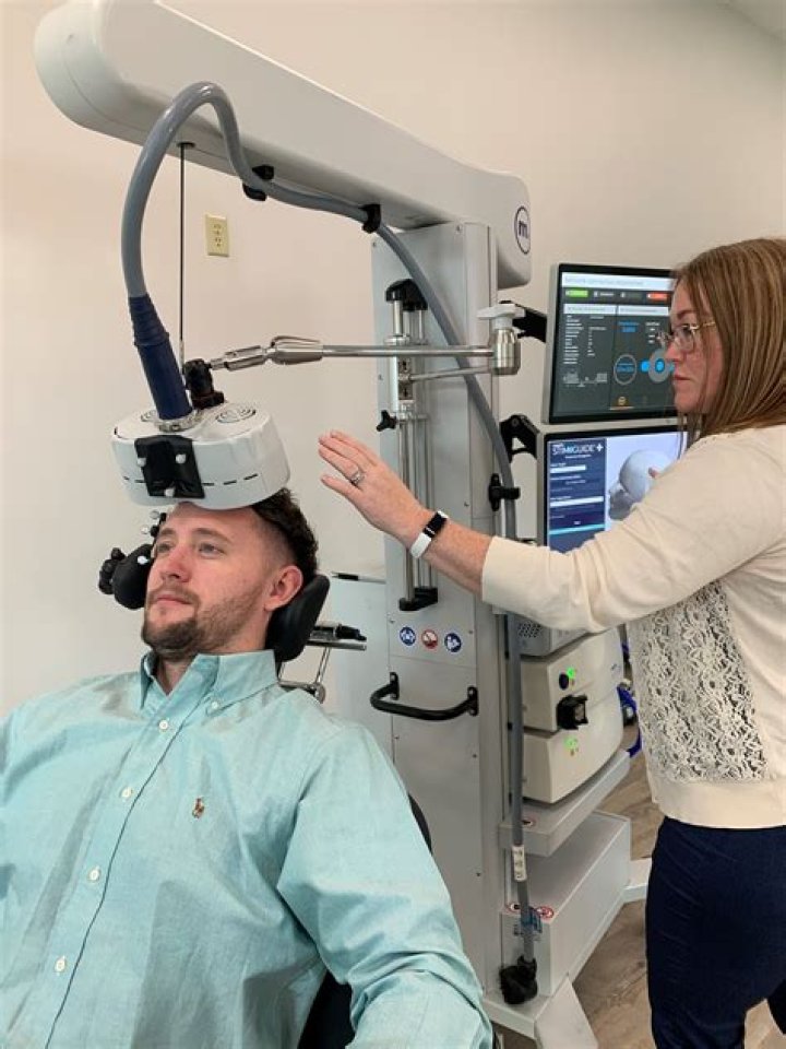 When was transcranial magnetic stimulation approved by the FDA?