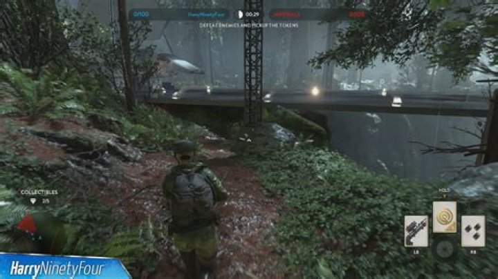 Where are the collectibles on Endor in Battlefront 1 survival?