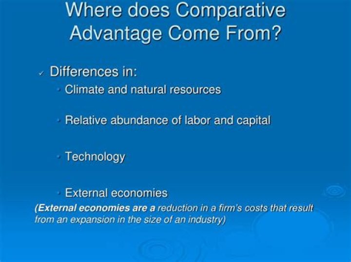 Where does comparative advantage come from?