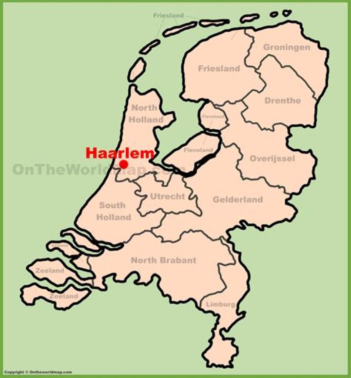 Where is Haarlem located on the map?