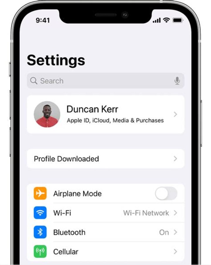 Where is Profile option in iPhone?