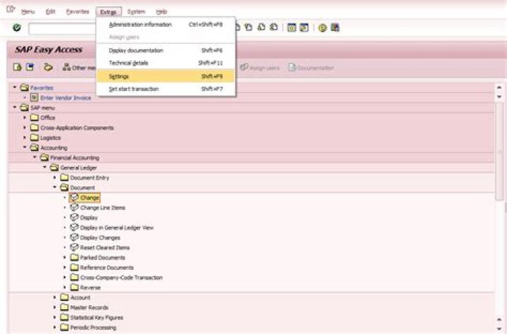 Where is SAP menu path?