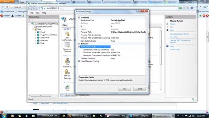 Where is the connection string in IIS?