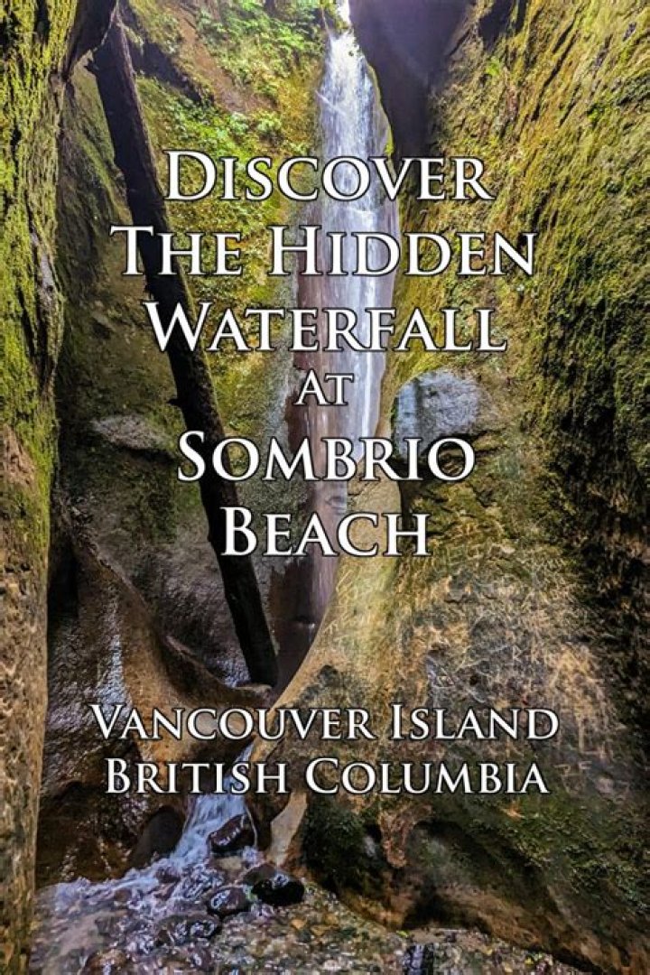 Where is the hidden waterfall in Sombrio Beach?