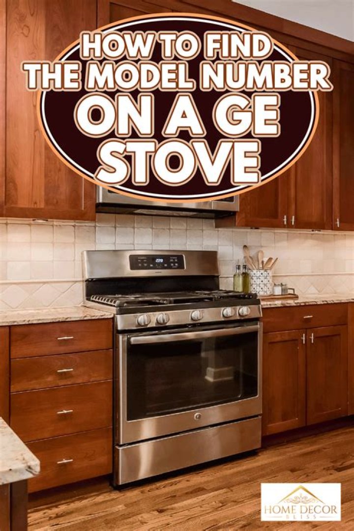 Where is the model number on Hotpoint stove?