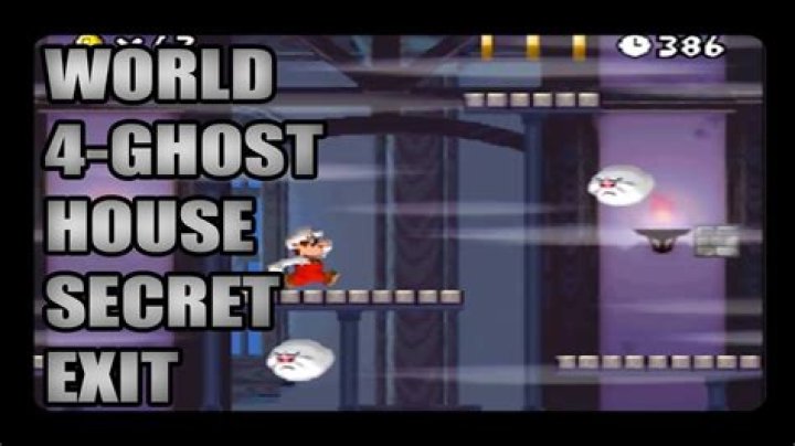 Where is the secret exit in World 4 Ghost House?