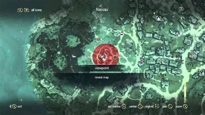 Where is the treasure map in Nassau black flag?