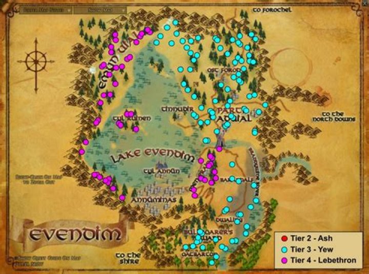 Where to find yew wood in lotro?