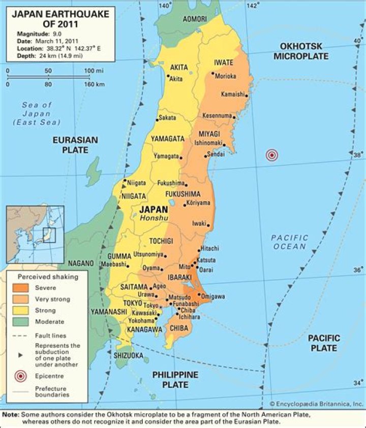 Where was the Epicentre of the Japan earthquake 2011?