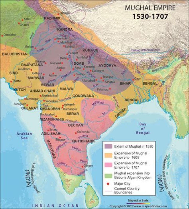 Where was the Mughal Empire located geographically?