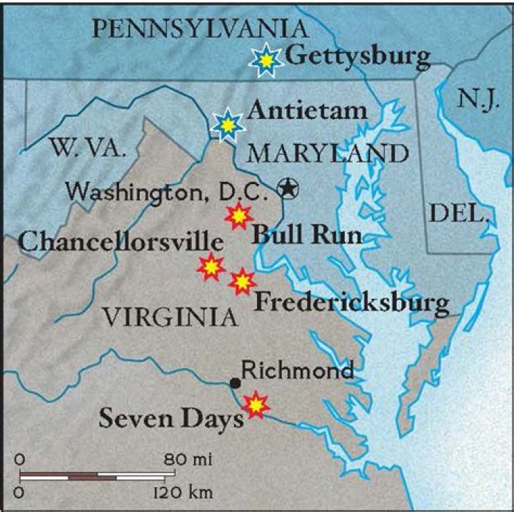 Where were Civil War battles in Tennessee?