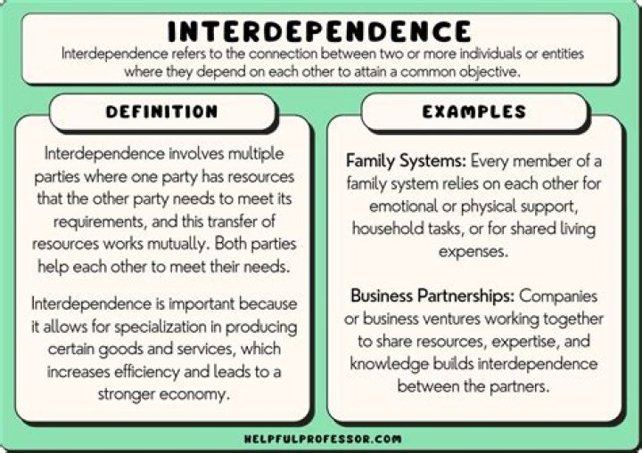 Which is an example of interdependence in Colonial America?