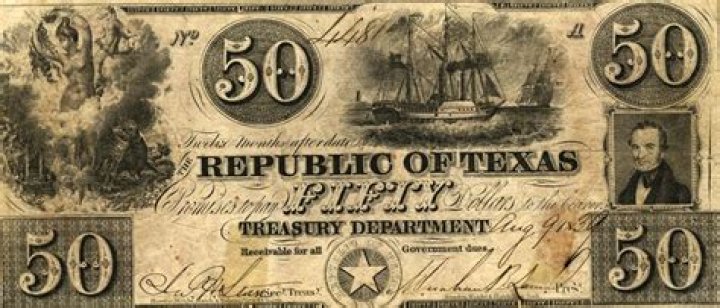 Which Republic of Texas President issued paper money Redbacks that were worth very little in US money?