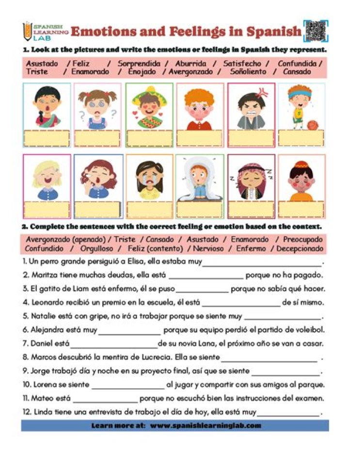 Which verbs phrases express emotions in Spanish?