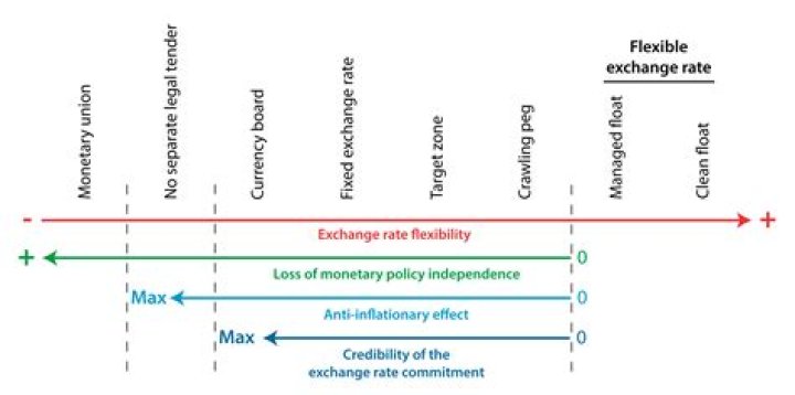Who determines flexible exchange rate?