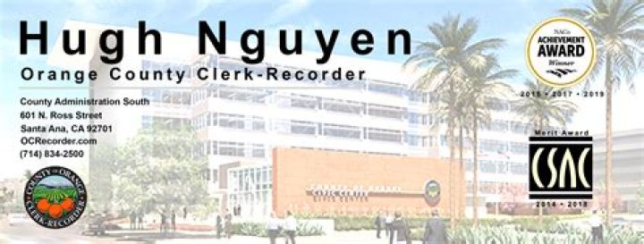 Who is Orange County Clerk Recorder?