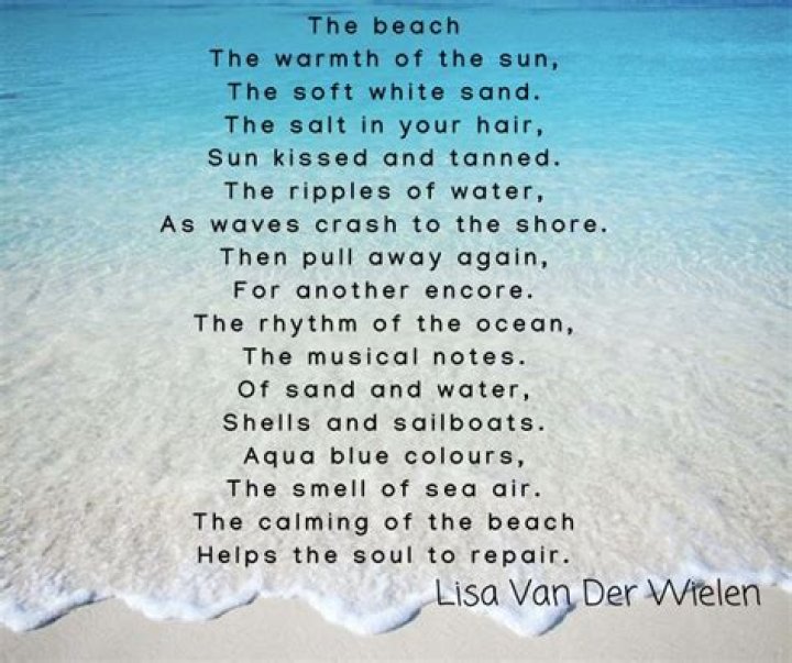 Who is the poet of the beach poem?