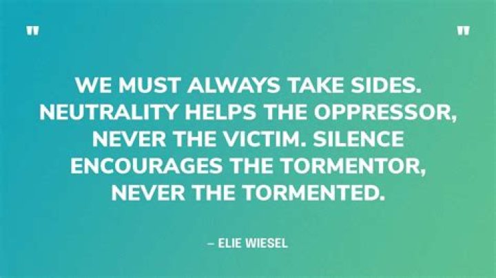 Who said Silence helps the oppressor?