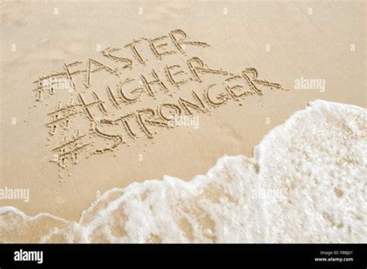 Who was the first person to use the phrase Faster Higher Stronger?