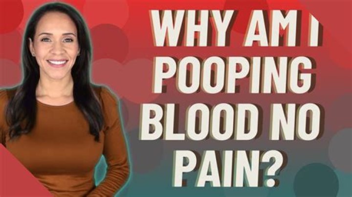Why am I pooping dark red blood no pain?
