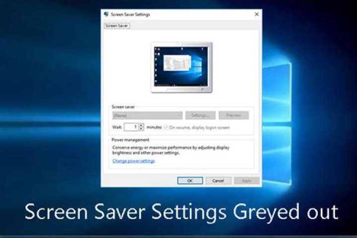 Why are my screen saver settings greyed out?