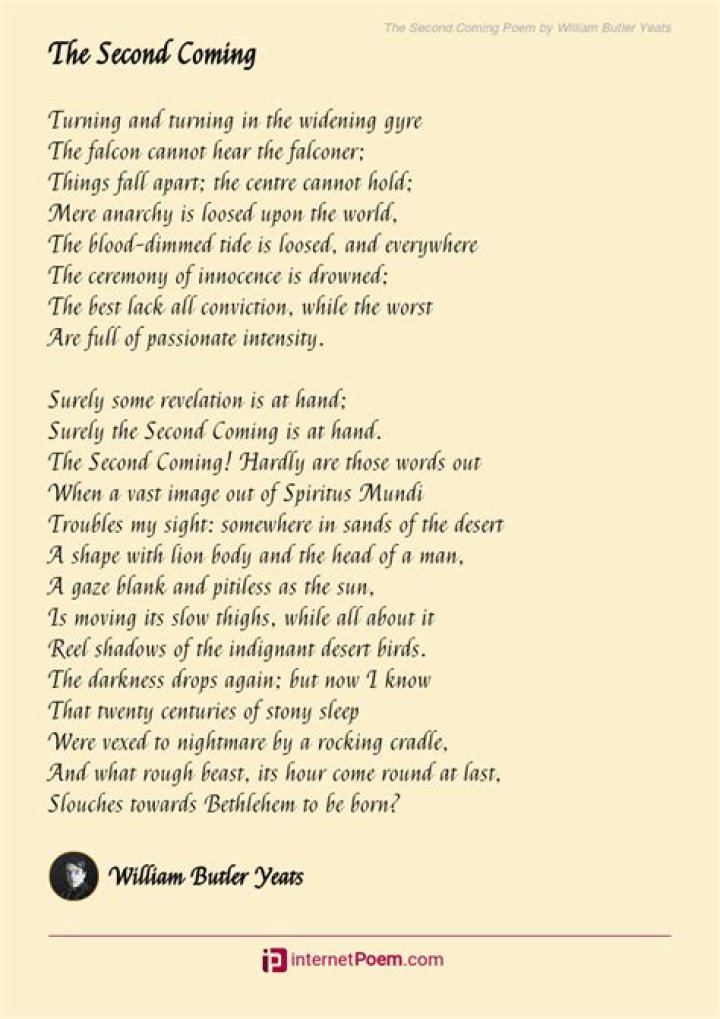 Why did Yeats write The Second Coming?