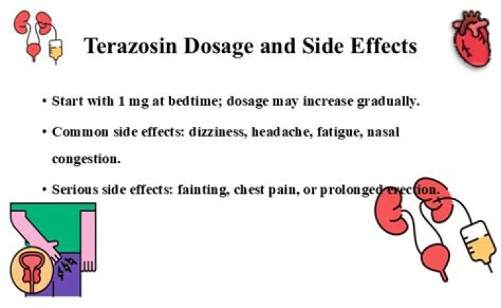 Why do you have to take terazosin at night?