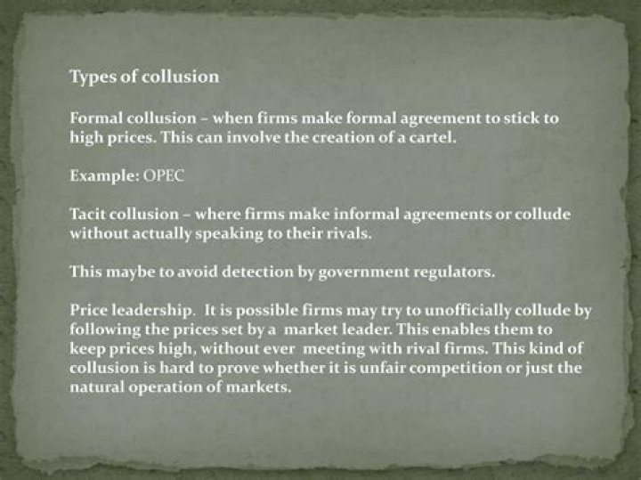 Why does collusion and cartel is illegal in some countries?