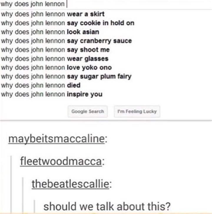 Why does John Lennon say cookie in hold on?
