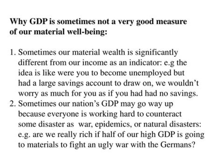 Why GDP is not a good measure of welfare?