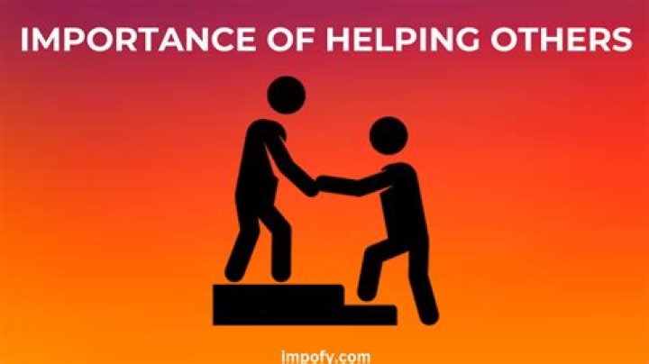 Why is it important to help others?