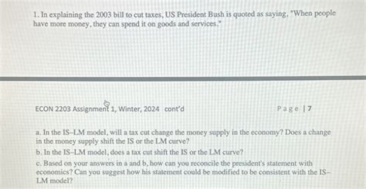 Will a tax cut change the money supply in the economy?